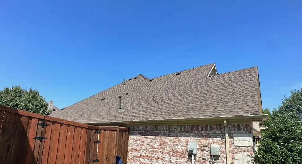 Completed roof replacement project in Mansfield